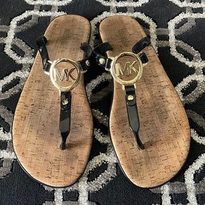 Michael Kors cork flip flops